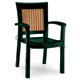 POLTRONA MONOBLOCCO TOP - gambe tubolari CONTRACT struttura VERDE BOSCO / schienale laccato LEGNO